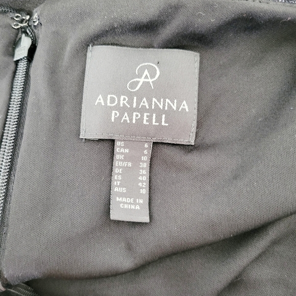 Adrianna Papell Sleeveless Black & Blue Sequin Embroidered Mermaid Dress Size 6 - Picture 11 of 11